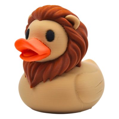 Lion Cub Duck Figurine – Cute Lion Rubber Duck Style Sculpture for Desk, Shelf or Gift – Collectible Animal Décor for Teens & Adults – 3D Printed in Canada — 3D Printed Collectible by 3DCentral