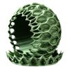 Sculptural Green Planter Pot with Interwoven Exoskeleton Design – Artistic Indoor Container for Succulents & Small Houseplants – 3D Printed in Canada — 3D Printed Collectible by 3DCentral