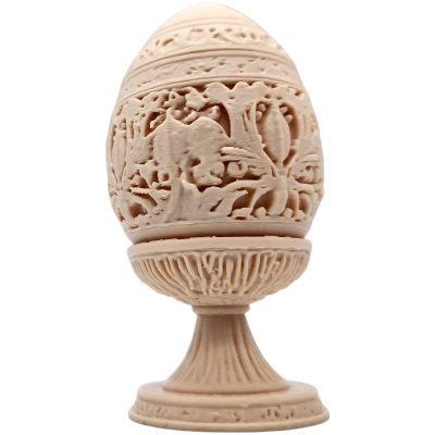 Ornate Easter Egg Sculpture – Decorative Egg on Pedestal with Intricate Filigree for Spring Decor, Collectors, or Display – 3D Printed in Canada — 3D Printed Collectible by 3DCentral
