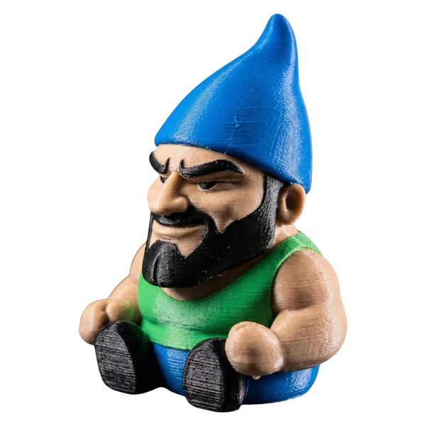 Gnome Chad costaud – figurine meme musclée