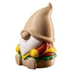 Cheeseburger Gnome Figurine – Funny Garden Shelf Sitter for Desk, Kitchen or Collectible Décor – Cheeseburger-Inspired Gnome Statue for Adults