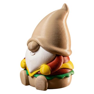 Cheeseburger Gnome Figurine – Funny Garden Shelf Sitter for Desk, Kitchen or Collectible Décor – Cheeseburger-Inspired Gnome Statue for Adults – 3D Printed in Canada — 3D Printed Collectible by 3DCentral