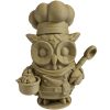 The Cook Owl Figurine – Fantasy Owl Chef with Spoon & Noodle Bowl – Owls & Dragons Collection – Paintable Culinary Display Miniature – 3D Printed in Canada — 3D Printed Collectible by 3DCentral