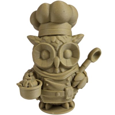 The Cook Owl Figurine – Fantasy Owl Chef with Spoon & Noodle Bowl – Owls & Dragons Collection – Paintable Culinary Display Miniature – 3D Printed in Canada — 3D Printed Collectible by 3DCentral