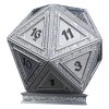 Ornate Fantasy D20 Planter – Intricate Dice Succulent Pot for Desk or Shelf – 3D Printed in Canada — 3D Printed Collectible by 3DCentral