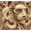 Framed Lion Relief Wall Art – Ornate 3D Wall Sculpture with Floral Accents, No Supports Needed – 3D Printed in Canada — 3D Printed Collectible by 3DCentral
