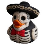 Skeleton Mariachi Duck Figurine – Day of The Dead Inspired Collectible Décor for Home or Office