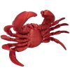 Realistic Crab Figurine – Lifelike 3D Printed Marine Crab Model in Glossy Red for Ocean Decor, Coastal Display, or Collector Shelf – 3D Printed in Canada — 3D Printed Collectible by 3DCentral
