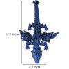 Articulated Stormwing Dragon Figurine – Articulating 3D Printed Blue & Cyan Desk Figurine – Desk Accessory for Teens and Adults – Decorative Display & Collectible – 3D Printed in Canada — 3D Printed Collectible by 3DCentral