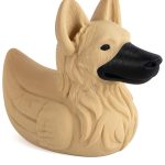 German Shepherd Duck Figurine – Funny 4x4 Rubber Duck for Vehicle Ducking, Cruise Hiding & Dog Lovers – Dashboard Collectible Gift for Off-Road & Travel Fans