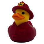 Firefighter Duck Figurine – Funny First Responder Collectible Duck for Office Decor, Gag Gifts & Shelf Displays
