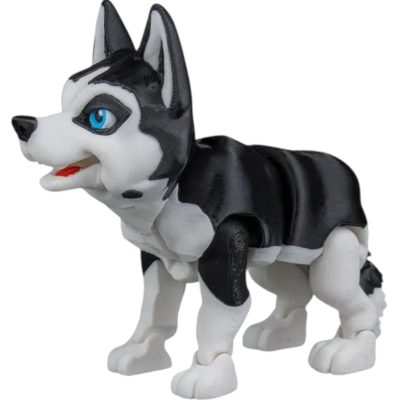 Maya The Husky – Articulated 3D Printed Husky Dog Figure for Desk, Display, or Fidget Play – Realistic Cute Wolf Pup Style for Teens & Adults – 3D Printed in Canada — 3D Printed Collectible by 3DCentral