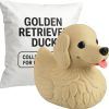 Golden Retriever Duck Figurine – Dog Duck Car Dashboard Décor, Collectible Gift for Dog Lovers, Duck for Ducking, Duck for Hiding, Cruise Duck – 3D Printed in Canada — 3D Printed Collectible by 3DCentral