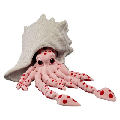 Articulated Sky The Squid Figurine – Ocean-Inspired Desk Fidget for Teens & Adults – Stress Relief & Collectible – 3D Printed in Canada — 3D Printed Collectible by 3DCentral