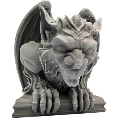 Gargoyle Watcher Figurine – Gothic Guardian Statue for Shelf, Desk, or Altar Display – Tabletop Fantasy Décor for Home or Office – 3D Printed in Canada — 3D Printed Collectible by 3DCentral