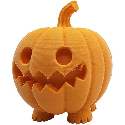 Cute Pet Jack-o-Lantern Mini Figurine – Adorable Pumpkin Creature Halloween Shelf Decoration – 3D Printed in Canada — 3D Printed Collectible by 3DCentral
