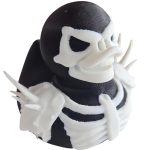 Skeleton Warrior Duck Figurine – Gothic Halloween Rubber Ducks Alternative, Ducks for Cruise Ship Hiding, 4x4 Vehicle Dashboard Decor, Spooky Collectible
