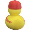 Softball Duck Figurine with Cap – Yellow Sports-Themed Rubber Duck for Desk, Shelf or Gift Display – 3D Printed in Canada — 3D Printed Collectible by 3DCentral