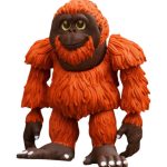 Articulated Orangutan Figurine – Poseable Great Ape Collectible with Flexible Joints – Fun Wildlife Desk Decoration or Display Model