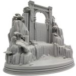 Waterfall Arch Miniature – Scenic Fantasy Waterfall Terrain with Arched Ruins