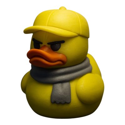Grumpy Duck Figurine with Hat & Scarf – Funny Angry Duck Desk Decor, Collectible Gag Gift for Adults & Teens – 3D Printed in Canada — 3D Printed Collectible by 3DCentral