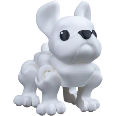 Articulated French Bulldog Fidget Toy – Poseable Dog Figure for Desk, Shelf or Stress Relief – Flexible Collectible for Teens and Adults – 3D Printed in Canada — 3D Printed Collectible by 3DCentral
