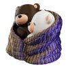 Cuddling Bears Figurine – Cozy Bear Couple Wrapped in Blanket – Whimsical Romantic Decor Gift – 3D Printed in Canada — 3D Printed Collectible by 3DCentral
