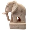 Ivory Carved-Style Elephant Figurine – 3D Printed Symbolic Animal Sculpture for Shelf Decor, Luck & Meditation Spaces – 3D Printed in Canada — 3D Printed Collectible by 3DCentral