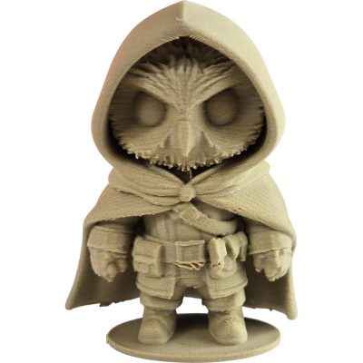 The Monk Owl Figurine – Hooded Fantasy Owl with Robe & Belt Pouches – Owls & Dragons Collection – Paintable Display Miniature – 3D Printed in Canada — 3D Printed Collectible by 3DCentral