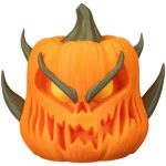 Pumpgrin Spiked Pumpkin Figurine – Creepy Halloween Jack-o'-Lantern with Horned Spikes & Fierce Grin – Gothic Tabletop & Haunted Mantle Décor – 3D Printed in Canada — 3D Printed Collectible by 3DCentral