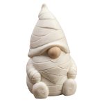 Mummy Gnome Figurine – Cute Spooky Shelf Sitter for Halloween Tiered Tray Decor, Gothic Holiday Display Accent