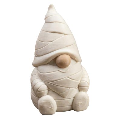 Mummy Gnome Figurine – Cute Spooky Shelf Sitter for Halloween Tiered Tray Decor, Gothic Holiday Display Accent – 3D Printed in Canada — 3D Printed Collectible by 3DCentral
