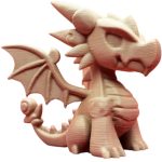 Wood-Carved Dragon Toy #1