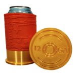 Shotgun Shell Can Holder – Hunting-Themed 12GA Can Cooler with Wildlife Relief Design, Great Gift for Outdoor Lovers