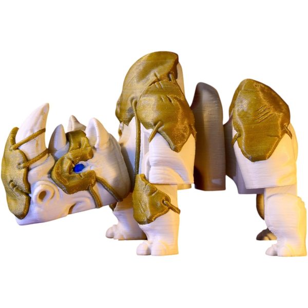 Armored Rhino Poseable Figurine