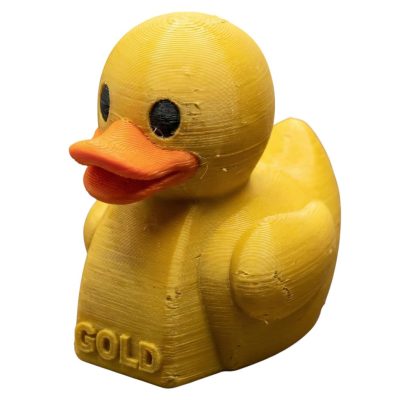 Gold Bar Duck Figurine – Collectible Yellow Rubber Duck-Inspired Sculpture for Desk or Shelf Display – Novelty Gag Gift for Adults & Teens – 3D Printed in Canada — 3D Printed Collectible by 3DCentral