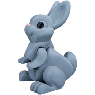 Articulated Bunny Fidget Toy – Poseable Rabbit Figure for Desk, Shelf or Anxiety Relief – Flexible Collectible for Teens and Adults – 3D Printed in Canada — 3D Printed Collectible by 3DCentral