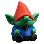 Goblin Gnome Figurine – Fantasy Garden Shelf Decor, Meditating Goblin Statue with Pointy Hat, Geeky Whimsical Collectible for Home or Office