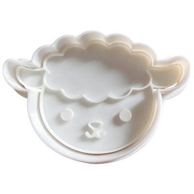 Lamb Cookie Cutter Set of 3 Sizes (3" 4" 5") – Farm Animal Baking & Fondant Mold – 3D Printed in Canada — 3D Printed Collectible by 3DCentral