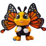 Adorable Monarch Butterfly Figurine with Articulated Wings