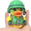 Soldier Duck Figurine with Helmet, Dog Tags & Gear – Military-Themed Collectible Duck Sculpture for Shelf or Desk – 3D Printed in Canada — 3D Printed Collectible by 3DCentral