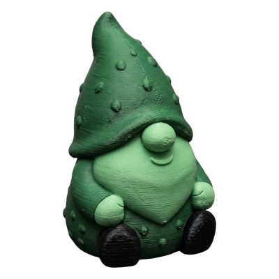Pickle Gnome Figurine – Whimsical Collectible Gnome Sculpture for Desk, Shelf or Garden Decor – Funny Green Fantasy Decoration for Adults – 3D Printed in Canada — 3D Printed Collectible by 3DCentral
