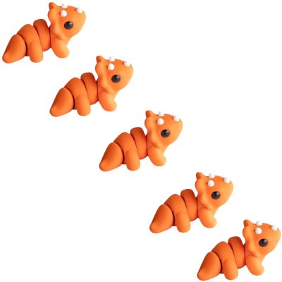 5-Pack Mini Baby Zou Triceratops – Cute Dinosaur Collectibles, Prehistoric Gifts & Desk Décor – 3D Printed in Canada — 3D Printed Collectible by 3DCentral