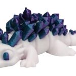 Cute Crystal Dragon Figurine – Fantasy Collectible with Articulated Body & Gemstone-Like Spikes