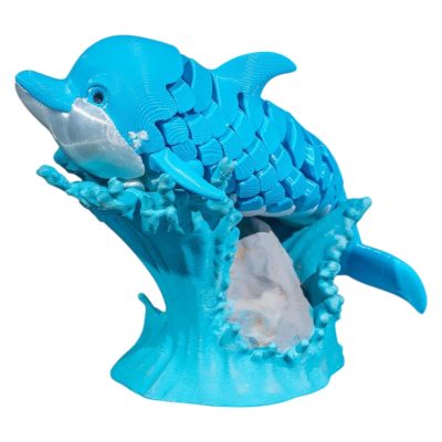 Dennis The Dolphin Figurine – Ocean Desk Display for Teens & Adults – Collectible 3D Printed Marine Sculpture – Made in Canada — 3D Printed Collectible by 3DCentral