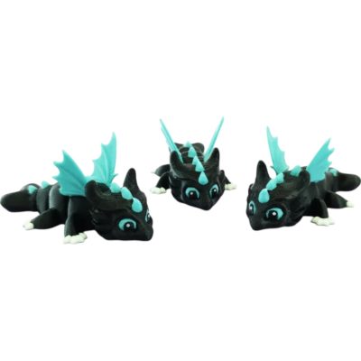 Azuralis Dragon Figurine – Cute Articulated Fantasy Creature Display Model for Teens & Adults – 3D Printed in Canada — 3D Printed Collectible by 3DCentral
