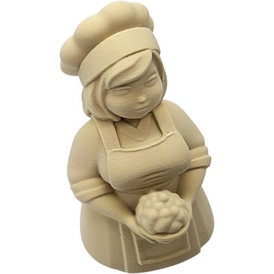 Baker Totem Figurine – Whimsical Kitchen Decor with Chef Hat, Apron & Bread Bowl – 3D Printed in Canada — 3D Printed Collectible by 3DCentral