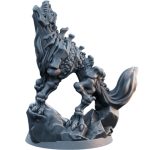 Dread Wolf Howling Undead Beast Miniature for Tabletop RPGs