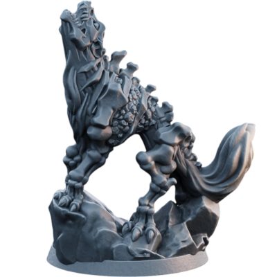 Dread Wolf Howling Undead Beast Miniature for Tabletop RPGs, Painting & Wargaming – Detailed Resin Fantasy Monster – 3D Printed in Canada — 3D Printed Collectible by 3DCentral