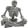 Thick Skeleton Seated Figurine – Funny Halloween Skeleton Decoration, Spooky Skeleton Statue for Shelf or Desk – 3D Printed in Canada — 3D Printed Collectible by 3DCentral